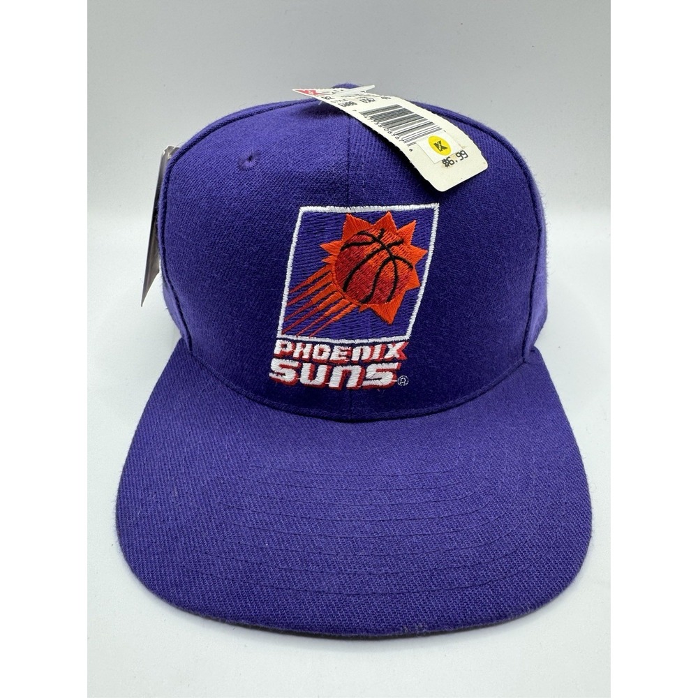 NWT VTG 90s Phoenix Suns NBA Snapback Hat Purple Green Underbrim Deadstock Cap